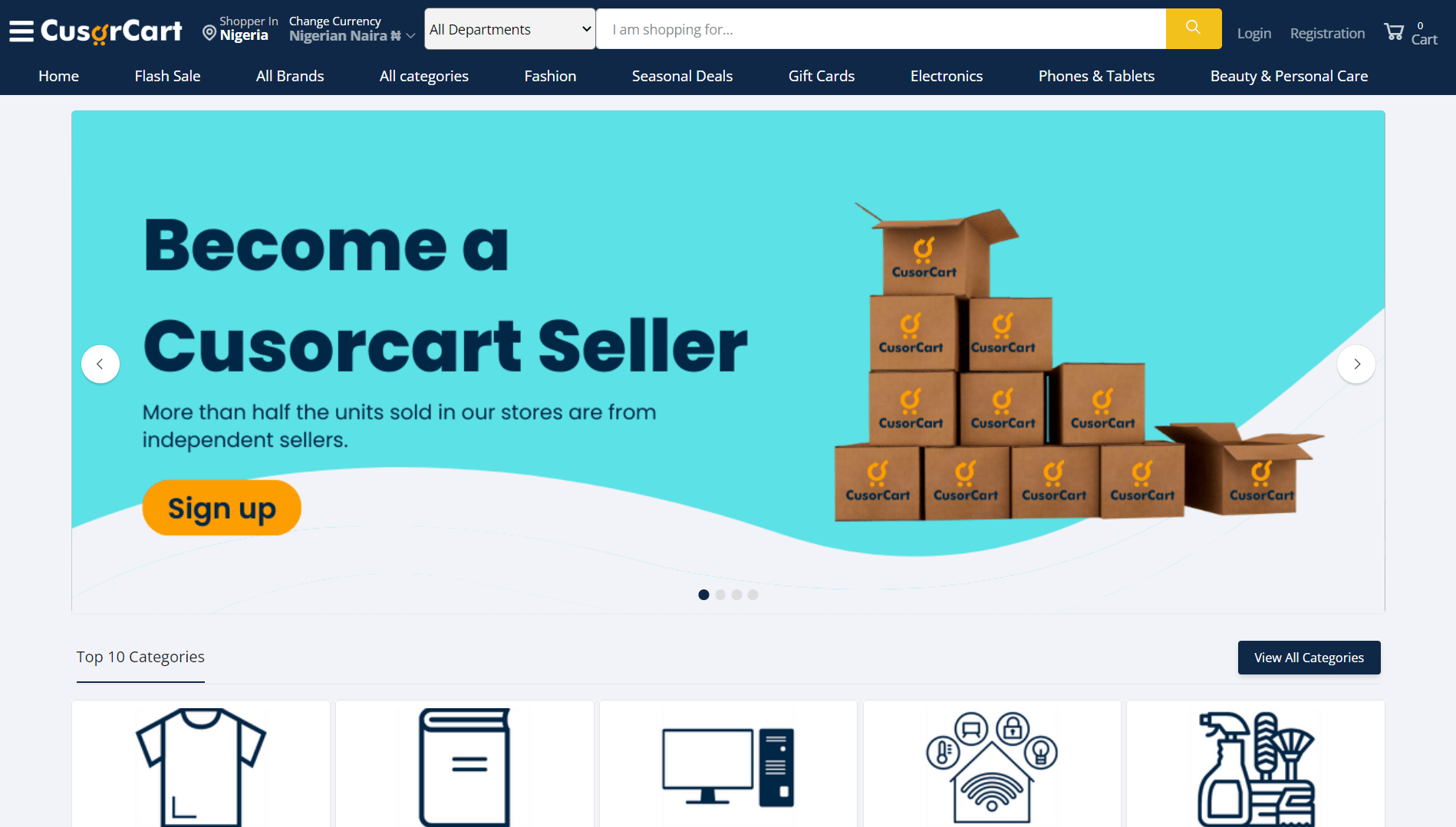 Cusorcart store website