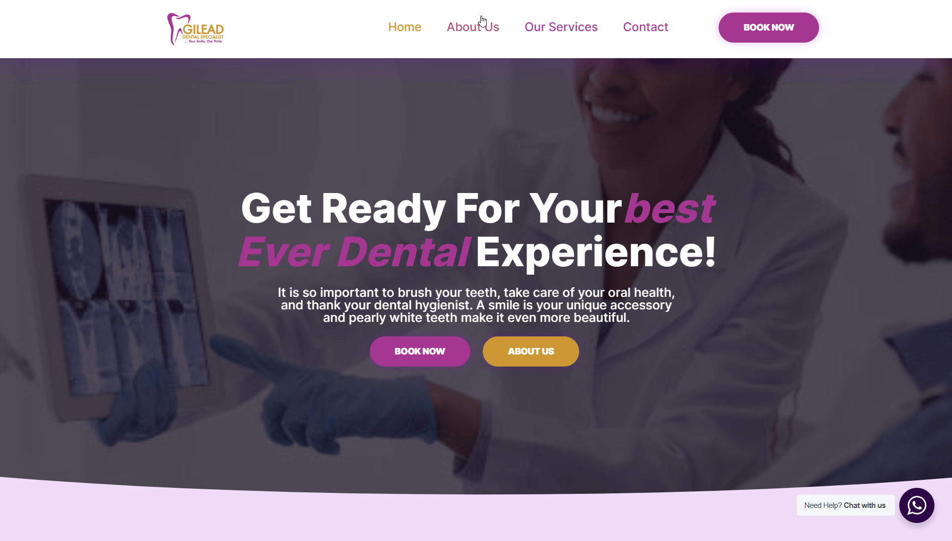 Gilead Dental Clinic website