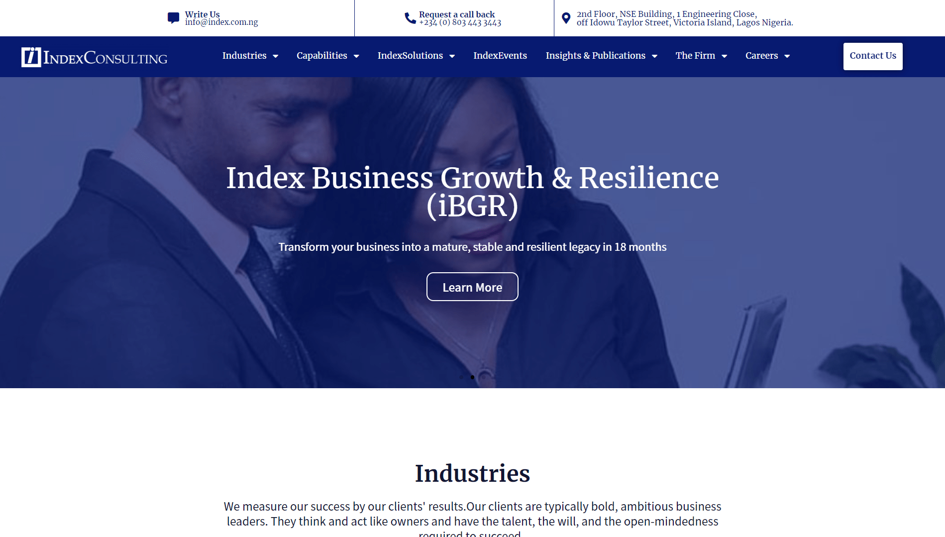 Index website