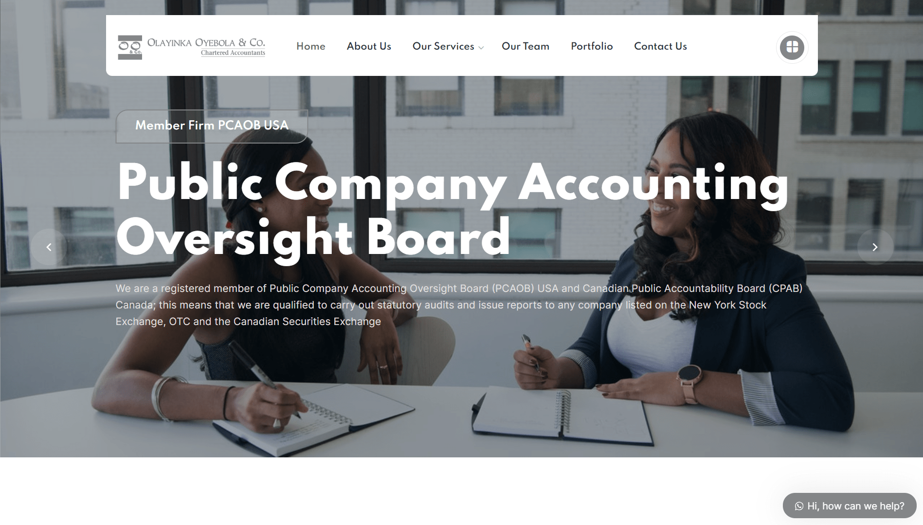 Olayinka Oyebola and Co website