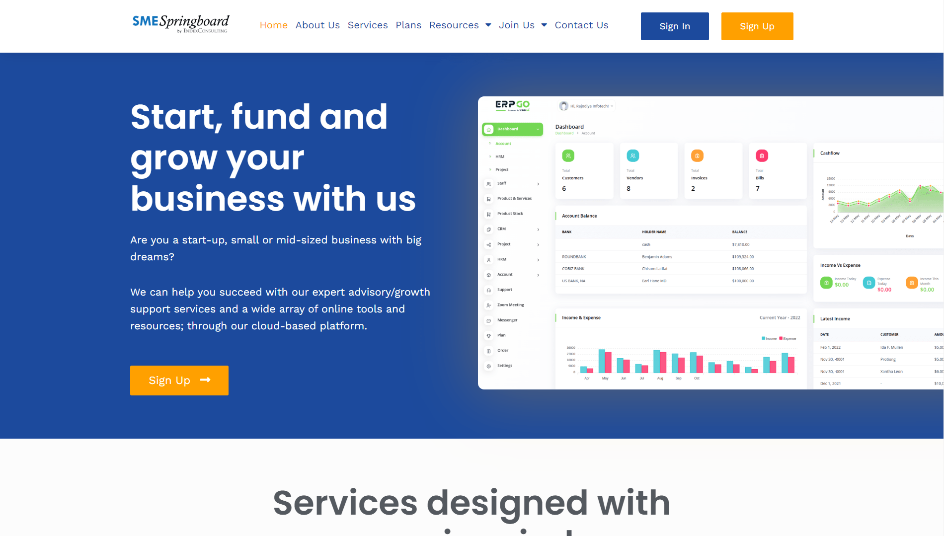 SME Springboard website