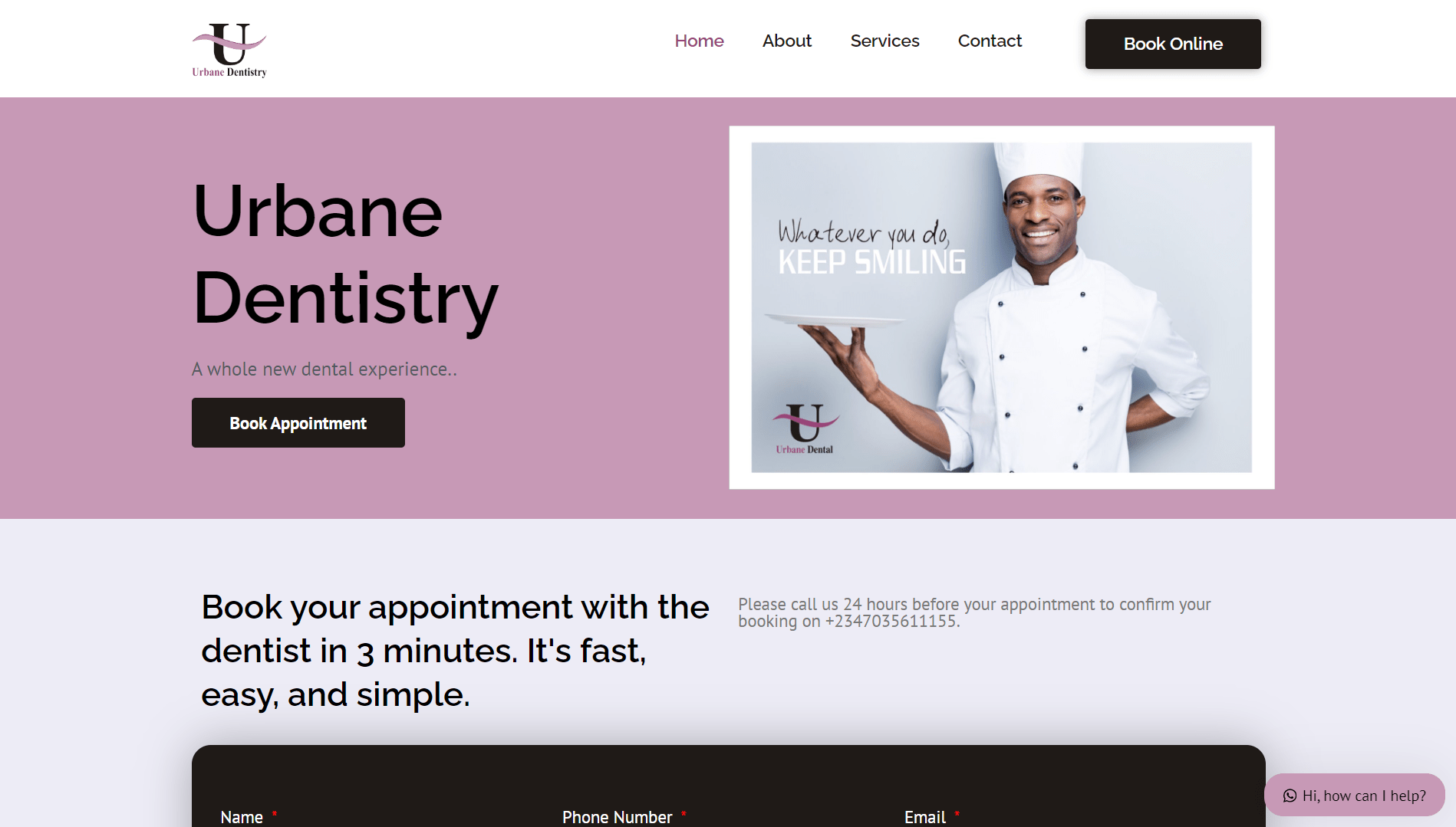 Urbane Dentistry website