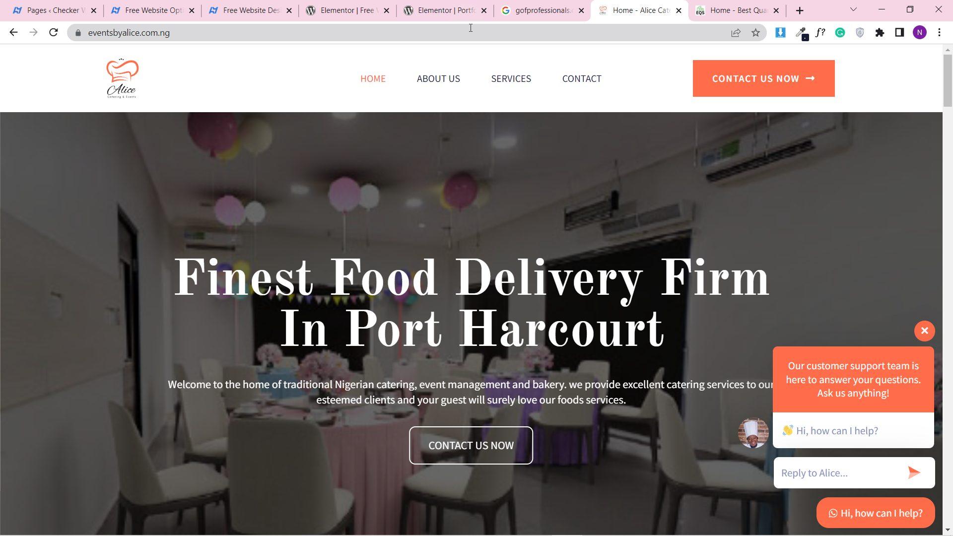 Events By Alice website