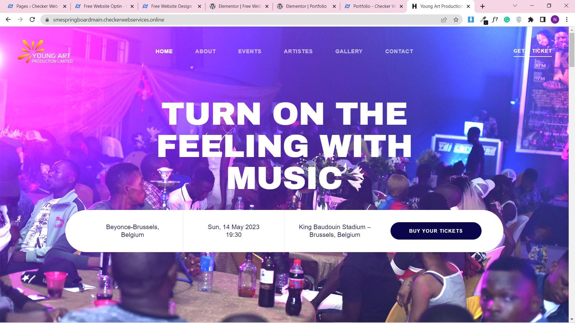 Young Art website